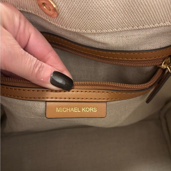 Michael Kors Tan Tote with Gold Accents - Picture 7 of 15